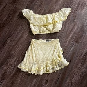 Yellow frilly set